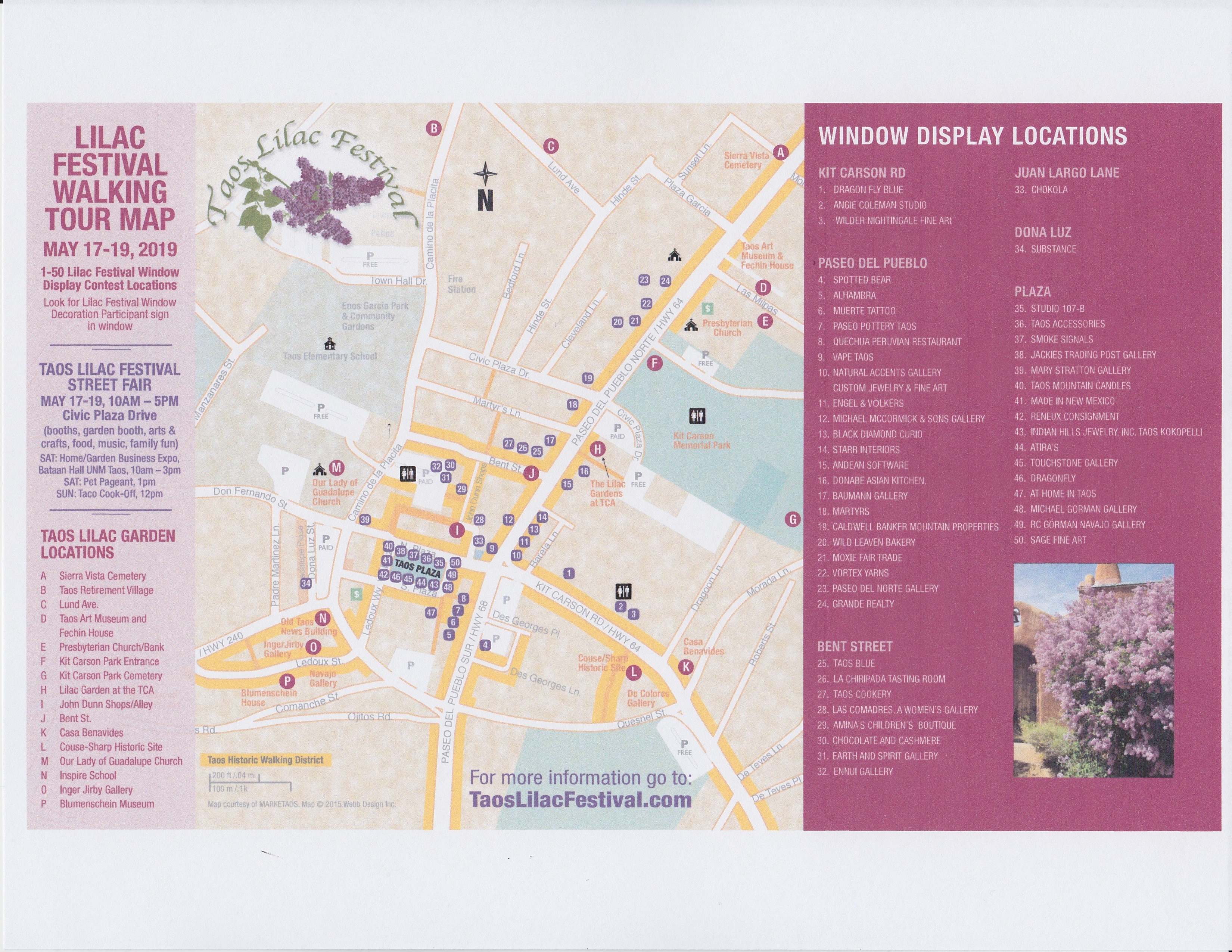 Map Taos Lilac Festival